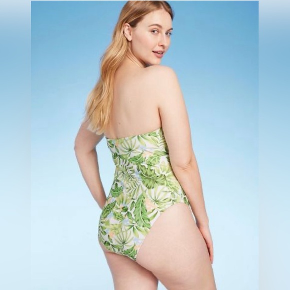 Women's Bandeau Tie-Front Cut Out One Piece Swimsuit - Shade & Shore™ - Picture 5 of 12